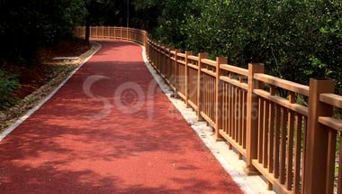 廣西柳州市西山生態休閑景觀帶納米木合金欄桿案例