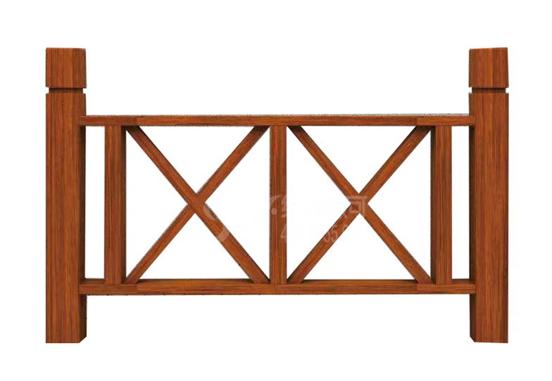 瓷態色戶外竹木欄桿