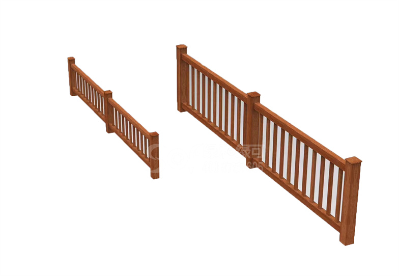 戶外淺碳瓷態色竹木欄桿